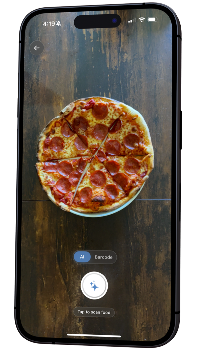 Forkly AI app on iPhone - AI-powered calorie tracking